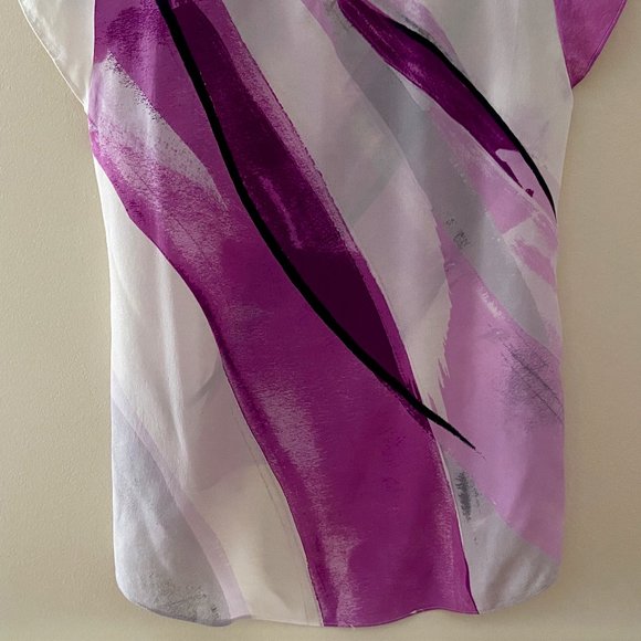 White House Black Market Purple Blouse Size S - Picture 6 of 9